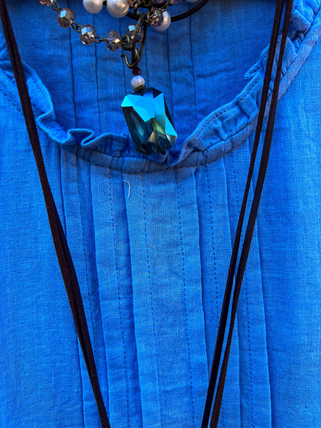 JUST THE SIMPLE THINGS 1OO% COTTON TUNIC - BLUE