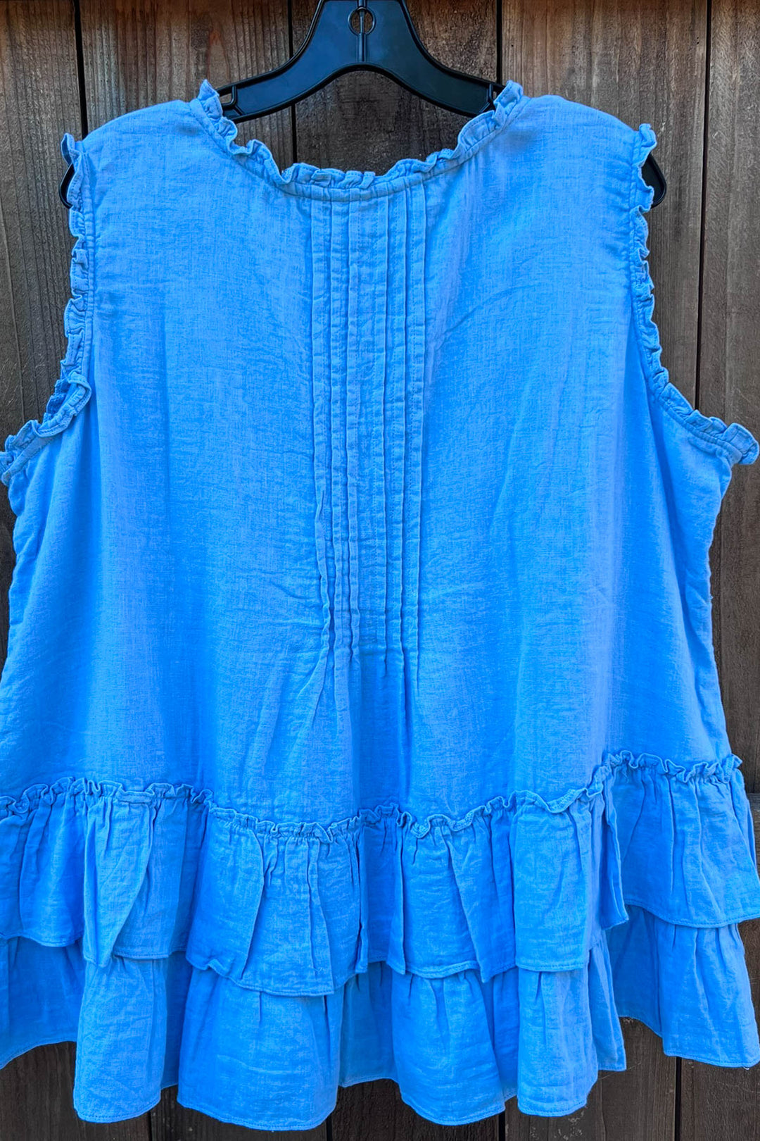 JUST THE SIMPLE THINGS 1OO% COTTON TUNIC - BLUE