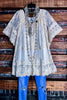 BY THE LIGHT OF THE MOON ROMANCE LACE TUNIC IN NATURAL BEIGE
