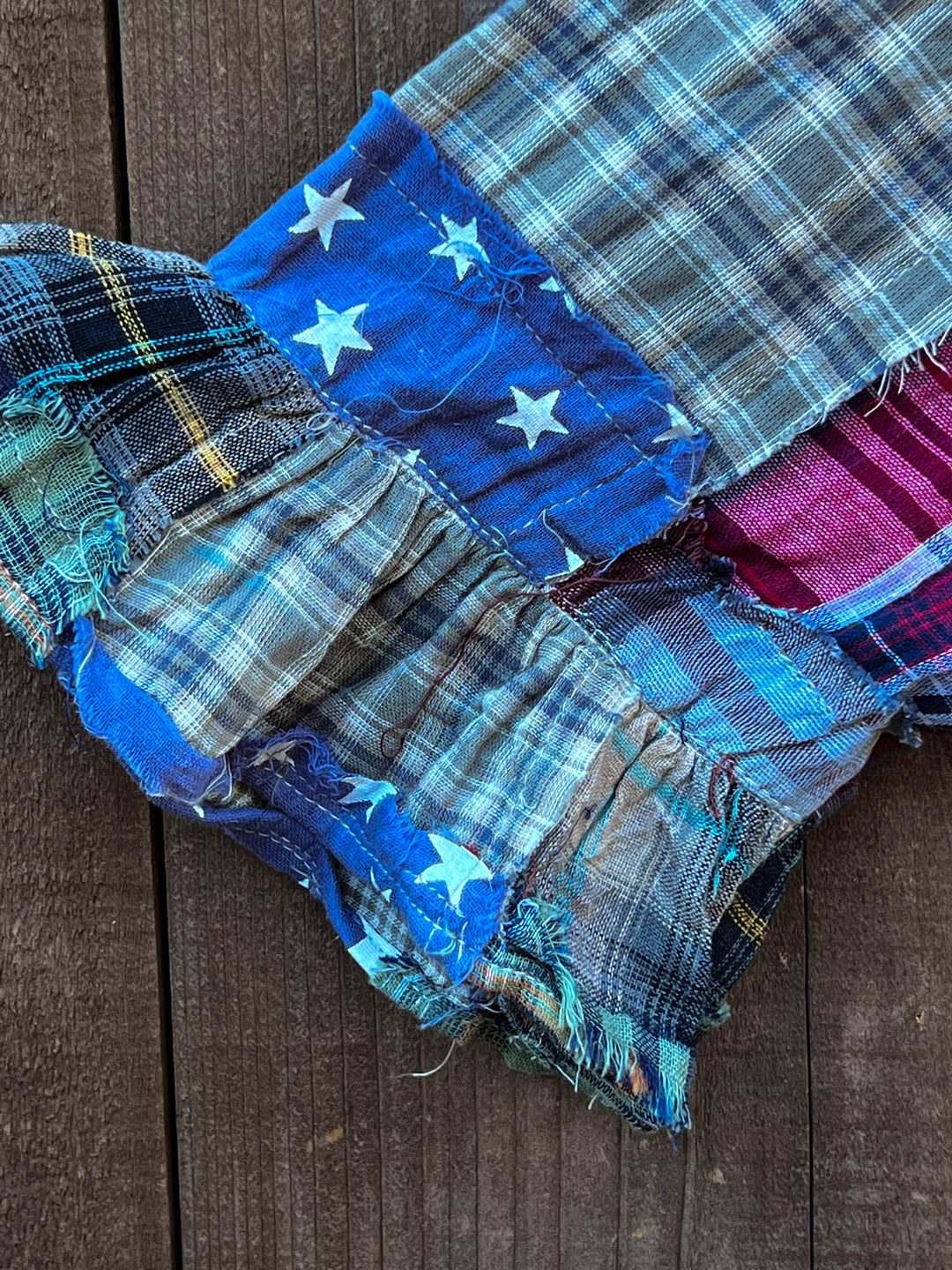 Be Free Stars Boho Shabby Patchwork 1OO% Cotton -Multi-Color