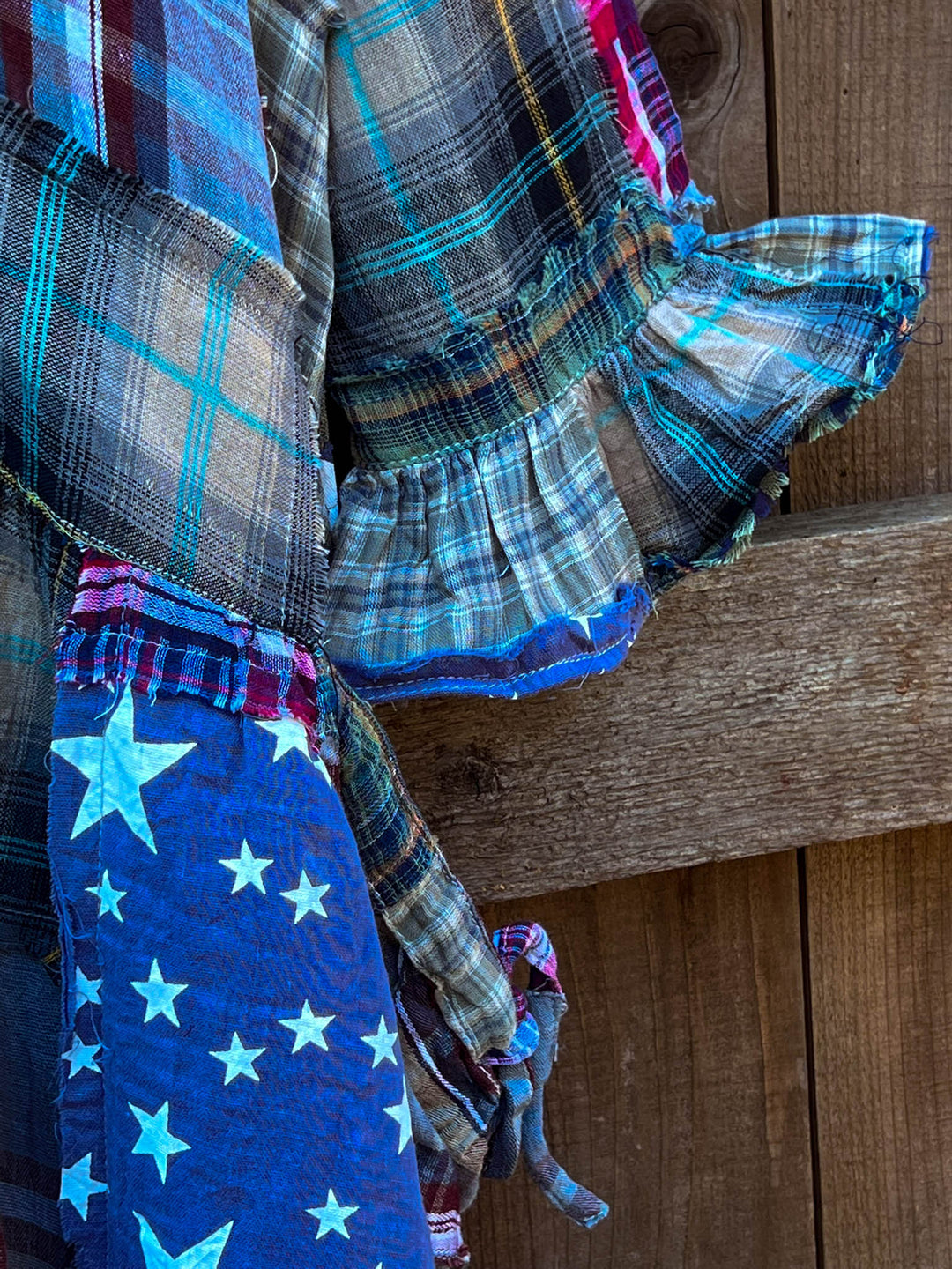 Be Free Stars Boho Shabby Patchwork 1OO% Cotton -Multi-Color