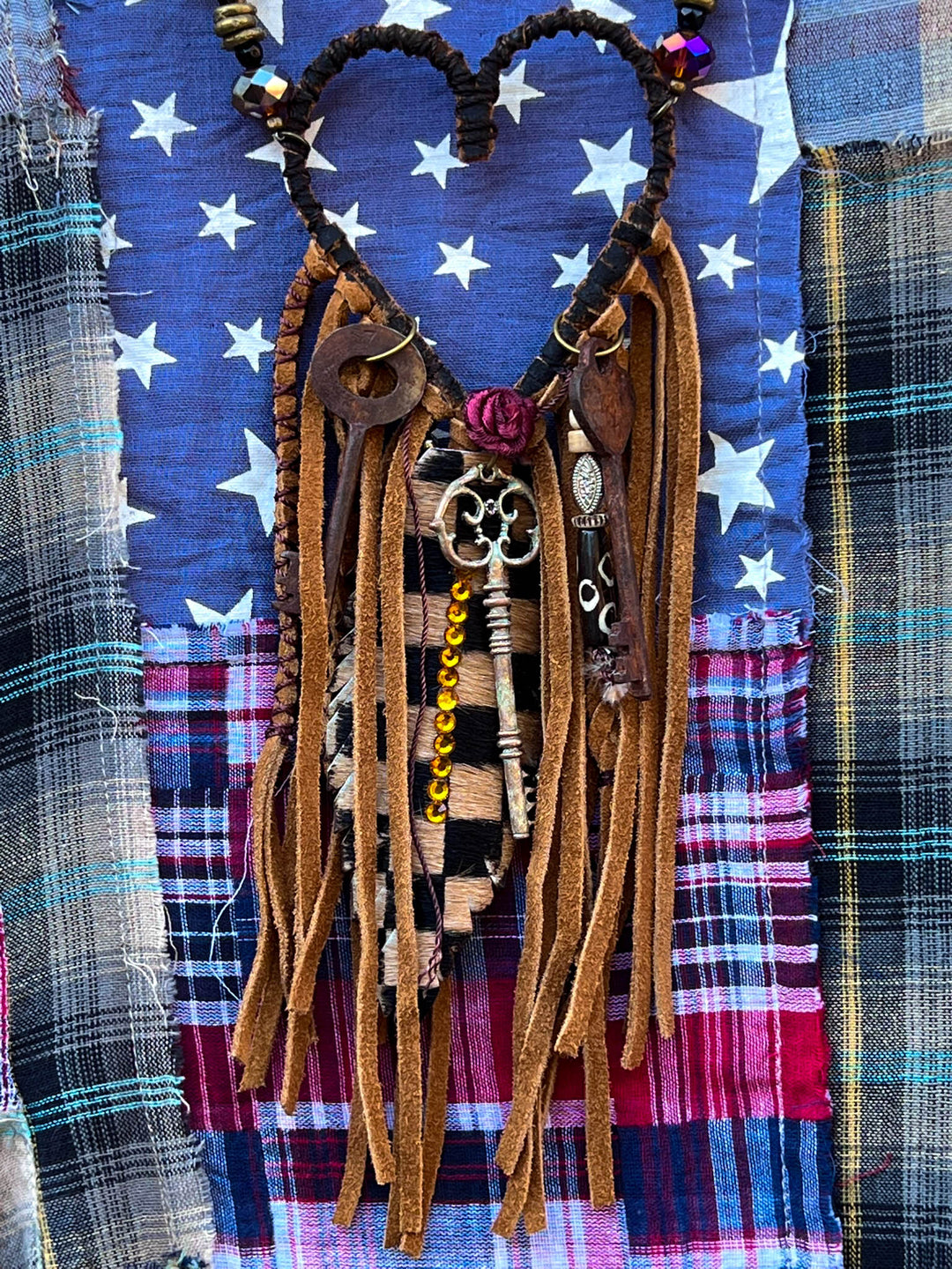 Be Free Stars Boho Shabby Patchwork 1OO% Cotton -Multi-Color