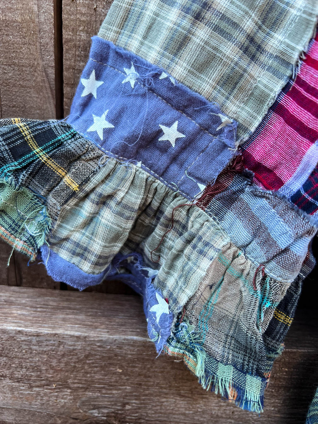 Be Free Stars Boho Shabby Patchwork 1OO% Cotton -Multi-Color