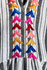 DELICATE ARROW EMBROIDERED TOP IN CHARCOAL MIX