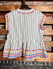 DELICATE ARROW EMBROIDERED TOP IN CHARCOAL MIX