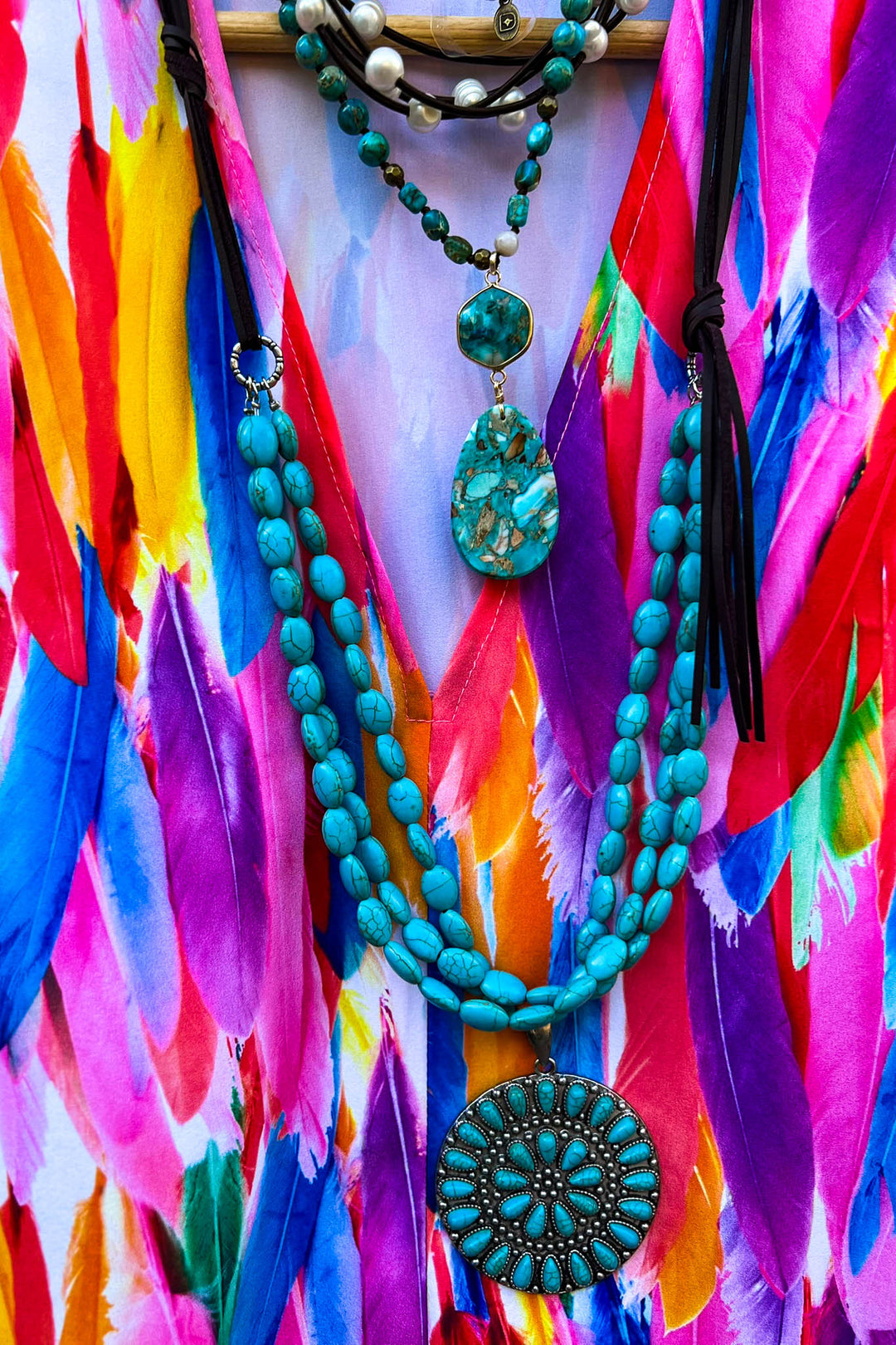 Magic Euphoria Feather Multi-Color Tunic