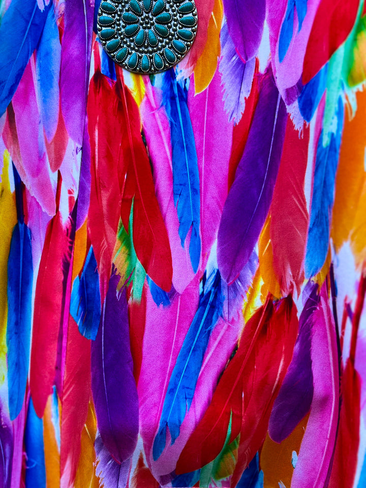Magic Euphoria Feather Multi-Color Tunic