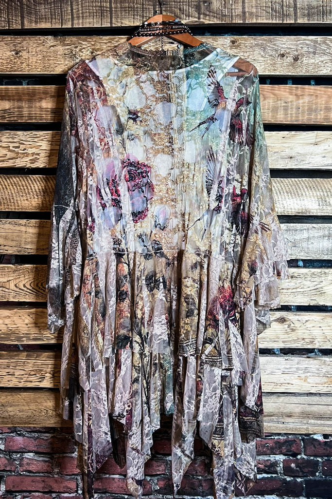 Something Magical Vintage Birds Lace jacket Cardigan