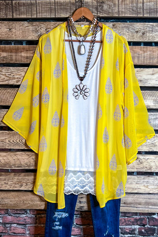 Light Spirit Patchwork Swing Hooded Kimono Jacket Green & Multi-Color