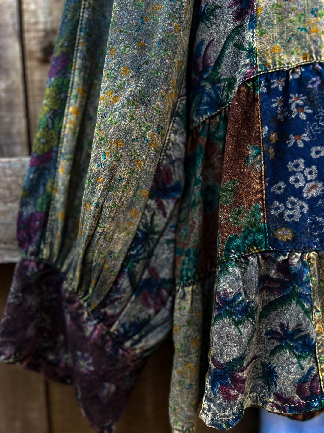 Rustic Roots Garden Patchwork Tunic - Amber
