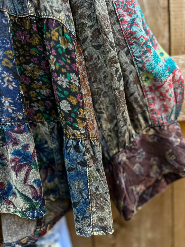 Rustic Roots Garden Patchwork Tunic - Amber