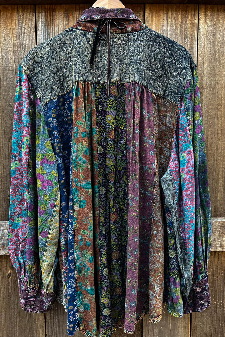 Rustic Roots Garden Patchwork Tunic - Amber