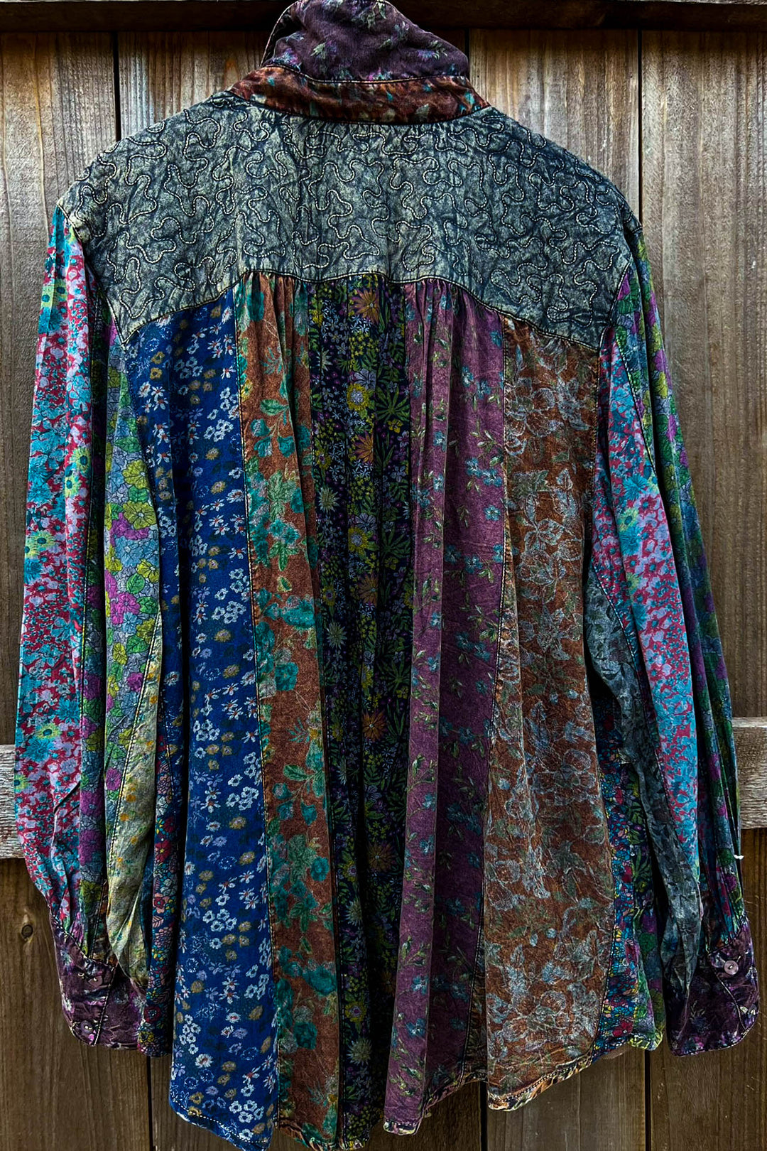 Rustic Roots Garden Patchwork Tunic - Amber