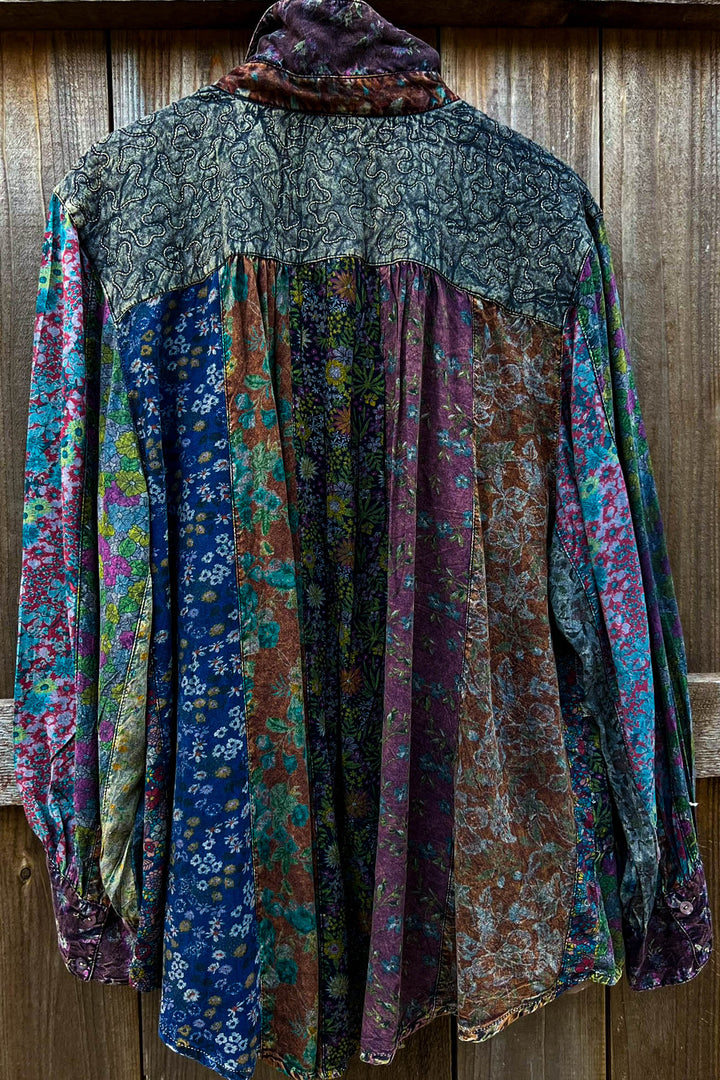 Rustic Roots Garden Patchwork Tunic - Amber