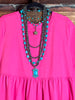 LET'S GO TO TOWN 100 % COTTON BABYDOLL TOP IN FUCHSIA