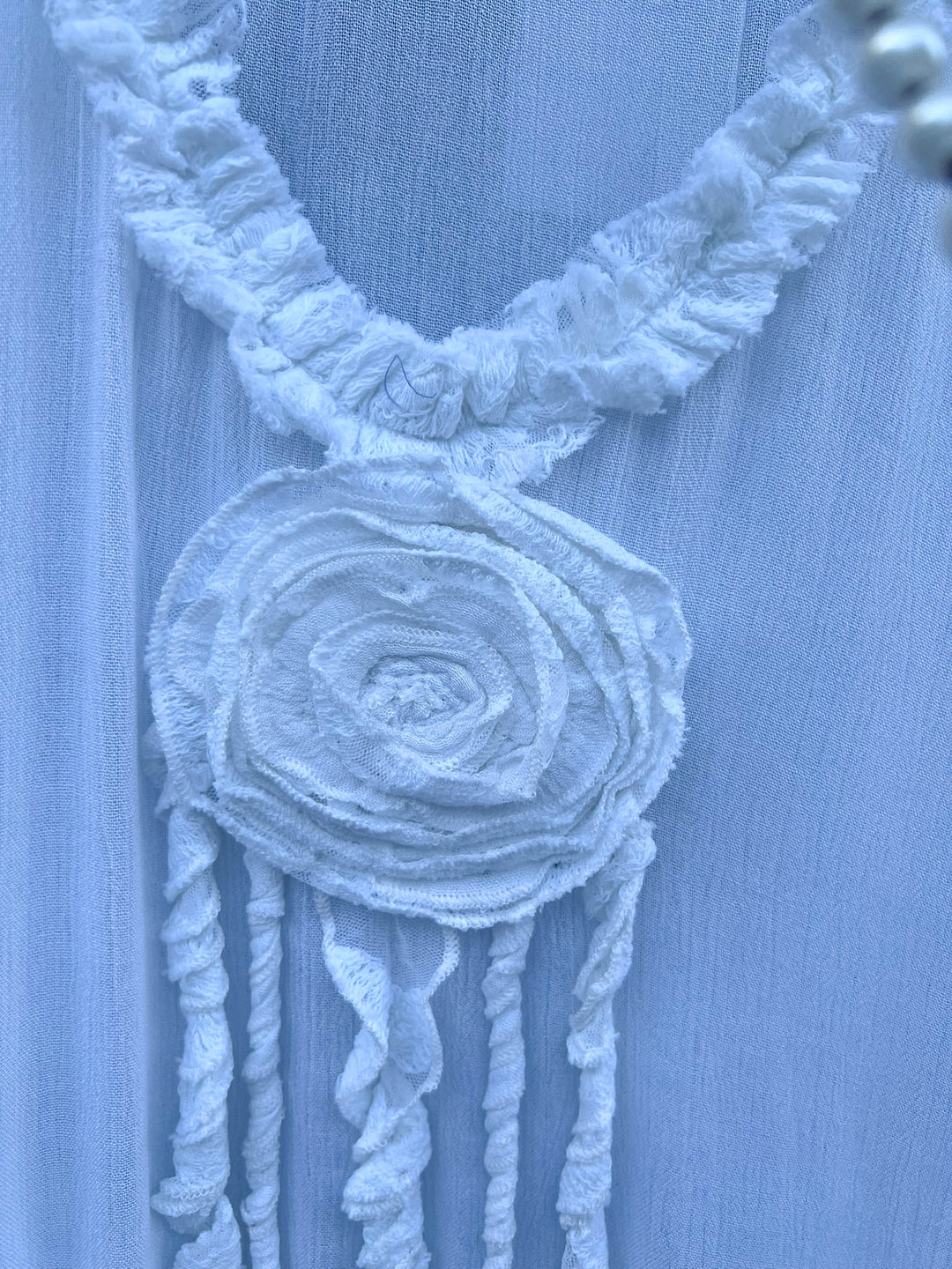 Light Spirit Vintage Shabby Cotton Tunic - Off White