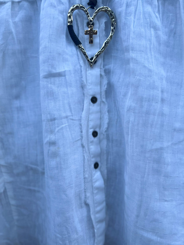 JUST THE SIMPLE THINGS 1OO% COTTON TUNIC - WHITE