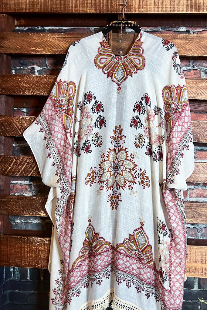 Better Things Ahead Gauze Kimono Ivory & Multi