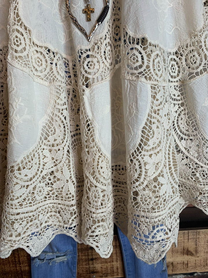 GRACEFUL BEAUTY 100% COTTON CROCHET LACE - NATURAL