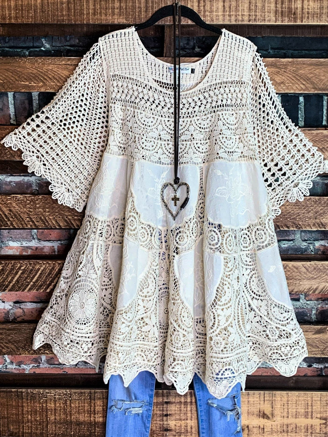 GRACEFUL BEAUTY 100% COTTON CROCHET LACE - NATURAL