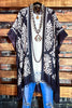 Dancing In The Moonlight Kimono In Charcoal