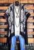 Dancing In The Moonlight Kimono In Charcoal