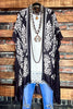 Dancing In The Moonlight Kimono In Charcoal