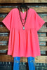 Neon Tunic in Coral Pink --------------Sale