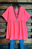 Neon Tunic in Coral Pink --------------Sale
