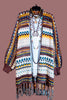 Brown & Multi-Color Sweater Cardigan  -----Sale
