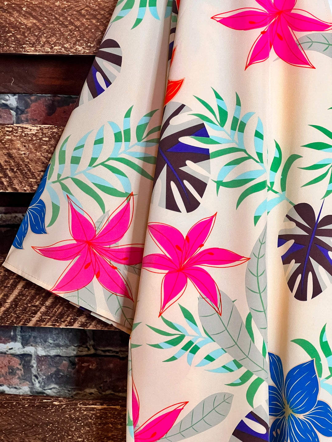 SEASIDE ESCAPE OVERSIZED FLORAL MULTI-COLOR KIMONO -------- SALE