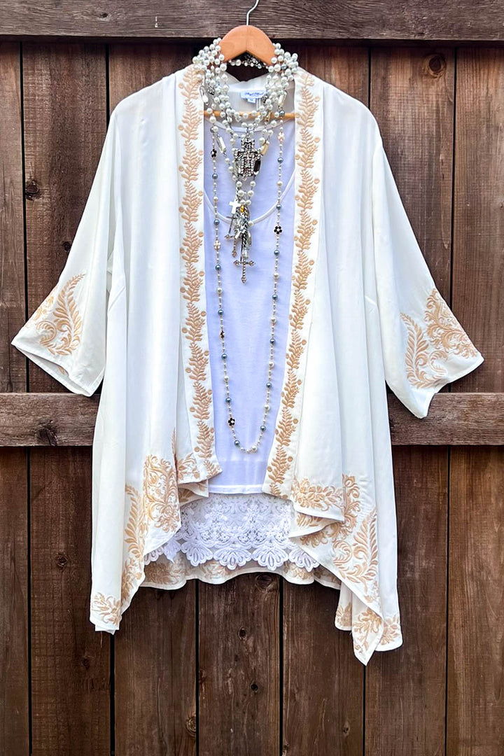 Beauty in Detail Fab Embroidered Jacket Cardigan - Beige