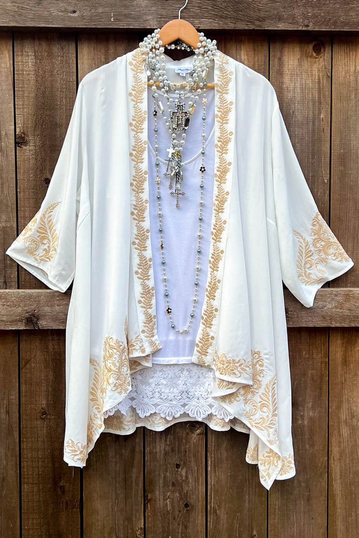 Beauty in Detail Fab Embroidered Jacket Cardigan - Beige