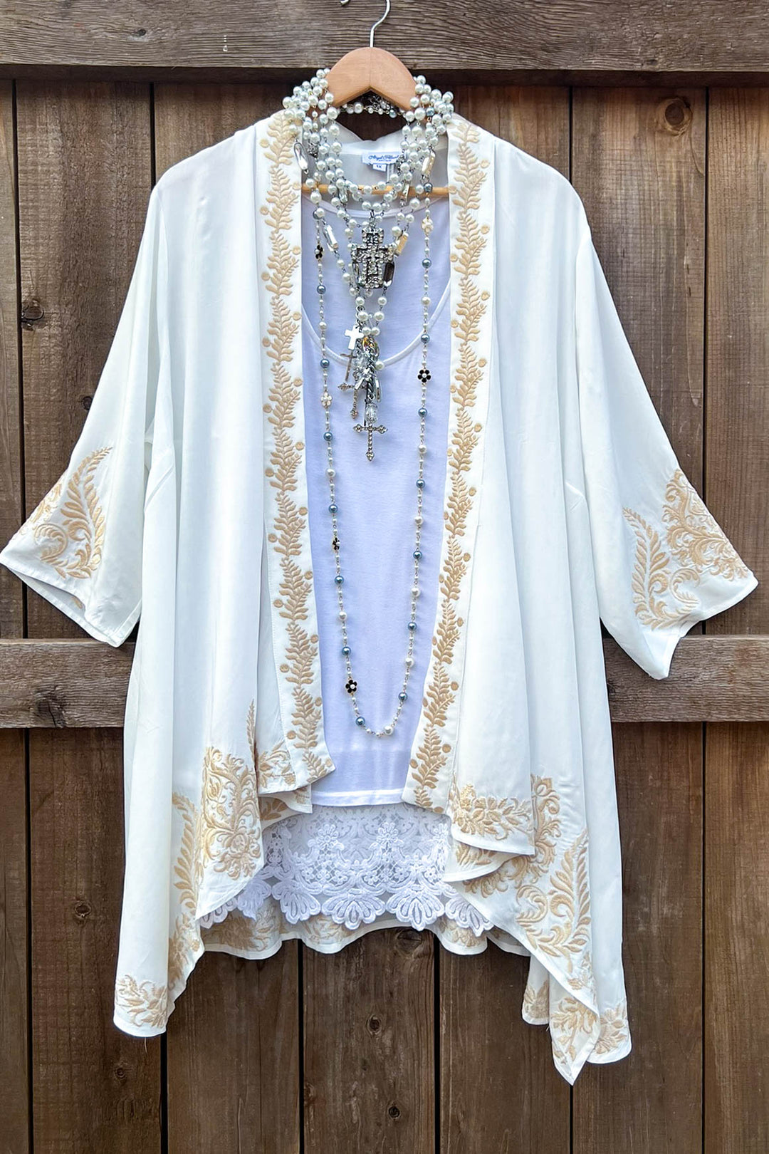 Beauty in Detail Fab Embroidered Jacket Cardigan - Beige