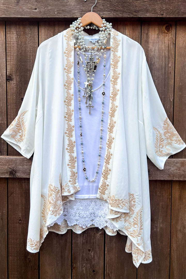 Beauty in Detail Fab Embroidered Jacket Cardigan - Beige