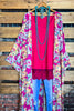 Vacation Resort  Floral Pink Maxi Kimono-------Sale