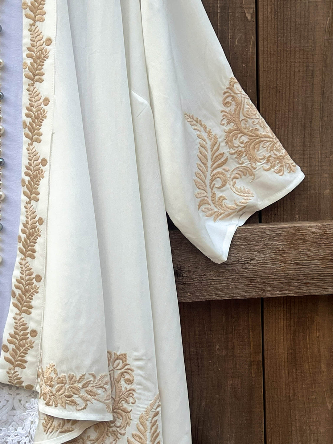 Beauty in Detail Fab Embroidered Jacket Cardigan - Beige