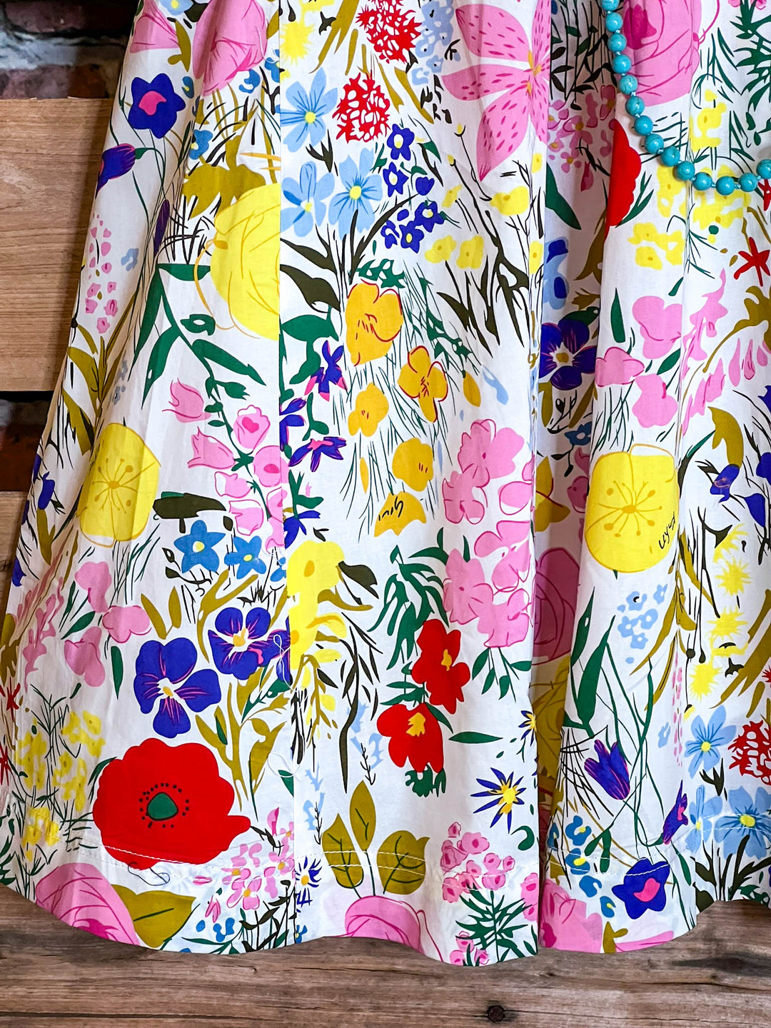 Sunny Days 100% Cotton Dress Floral Multi-Color