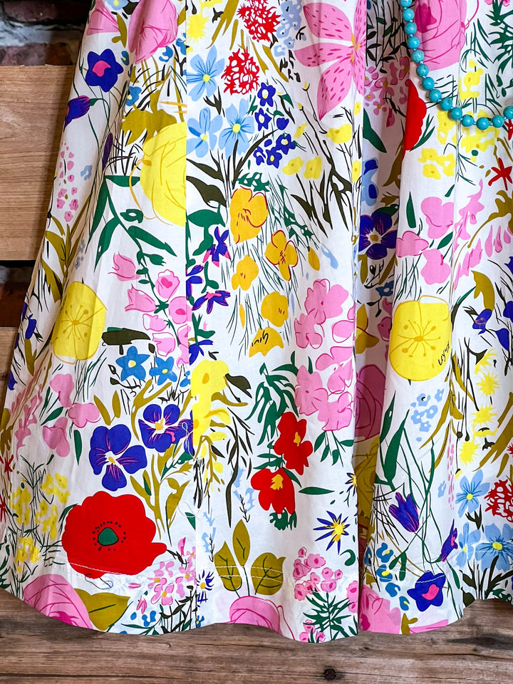 Sunny Days 100% Cotton Dress Floral Multi-Color