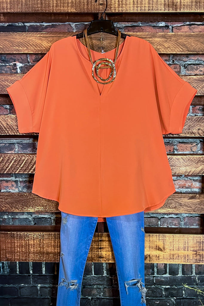 MY PERFECT DAY CORAL COPPER BLOUSE