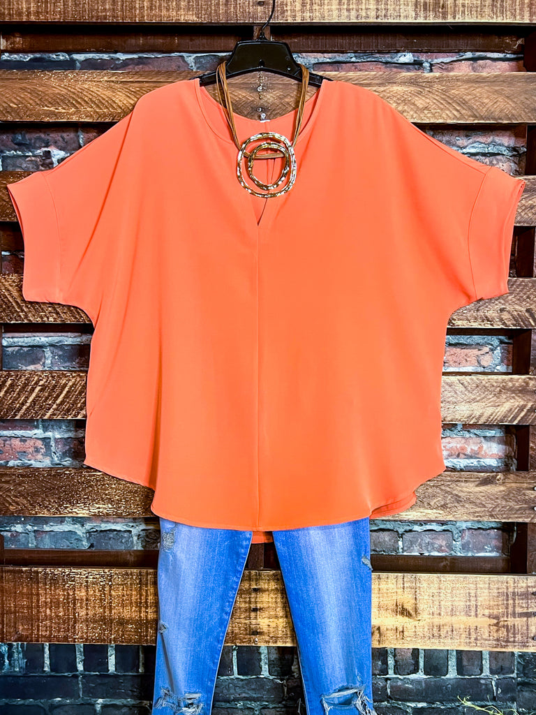 MY PERFECT DAY CORAL COPPER BLOUSE