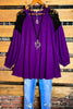CREATIVE DREAMER LACE BLOUSE LONG SLEEVE IN PURPLE