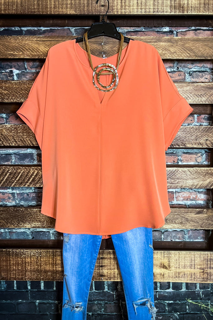 MY PERFECT DAY CORAL COPPER BLOUSE