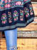 Looking Lovely Bohemian Tunic in Blueberry & Multi