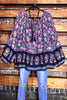 Looking Lovely Bohemian Tunic in Blueberry & Multi