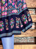 Looking Lovely Bohemian Tunic in Blueberry & Multi
