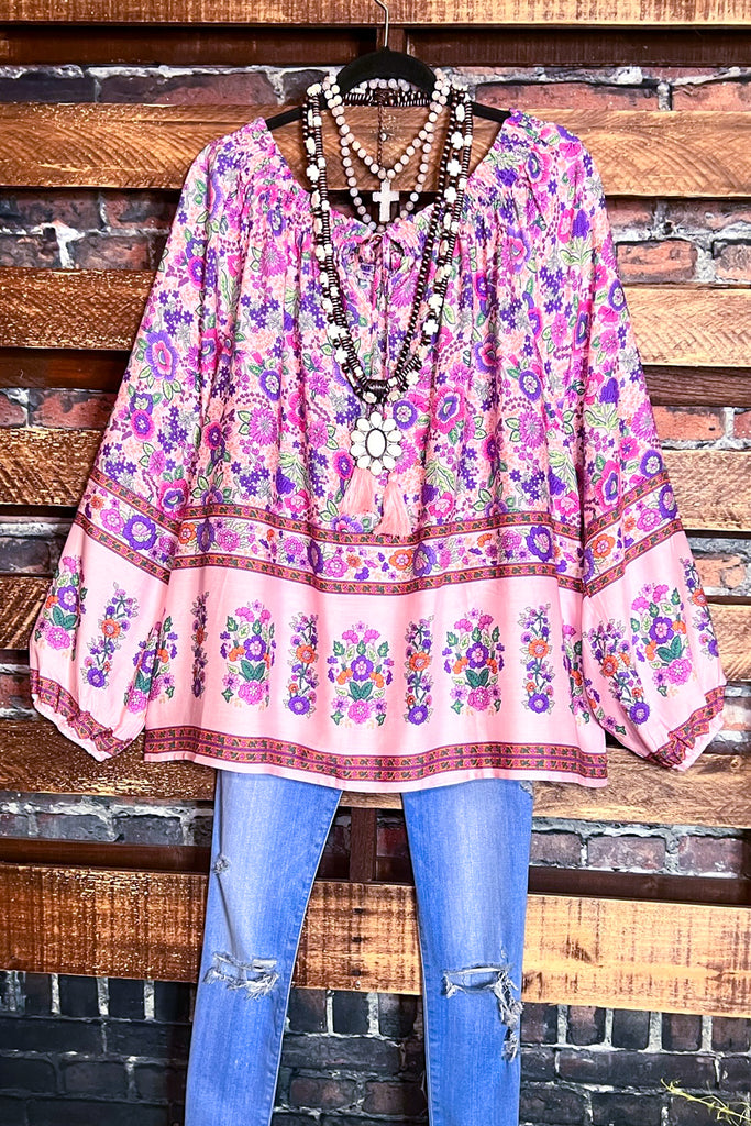 Looking Lovely Bohemian Tunic in Candy & Multi