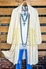 BEAUTY AND STYLE OVERSIZED SHIRT / DRESS JACKET IN BEIGE