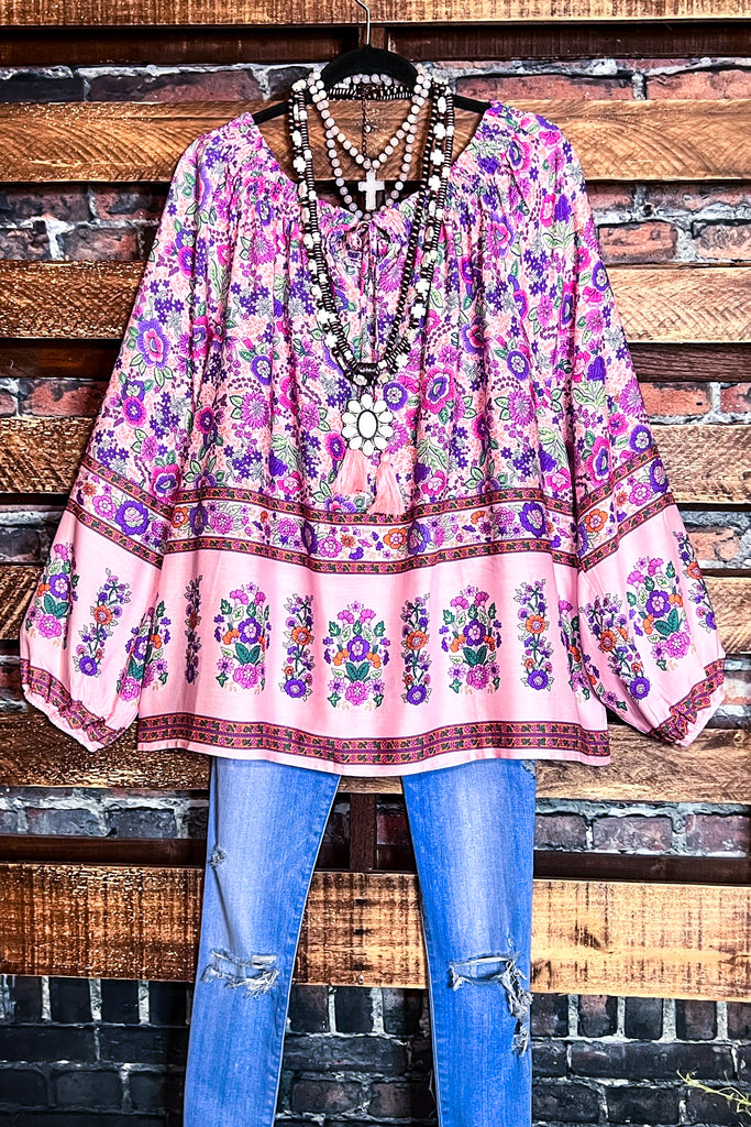 Looking Lovely Bohemian Tunic in Candy & Multi