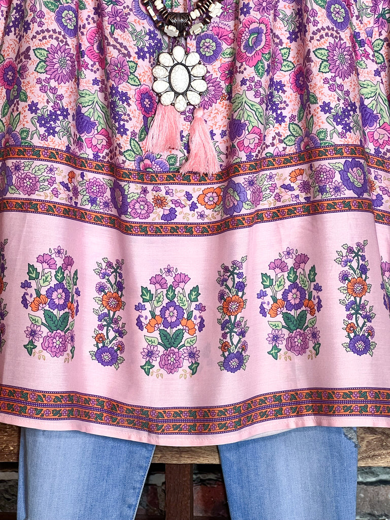Looking Lovely Bohemian Tunic in Candy & Multi